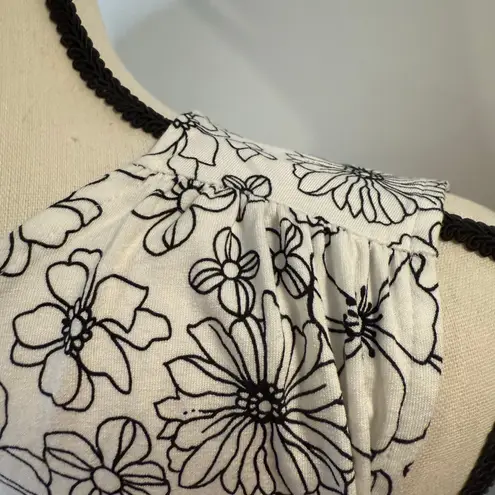 J. Jill Women’s Floral Sleeveless Top Size S White