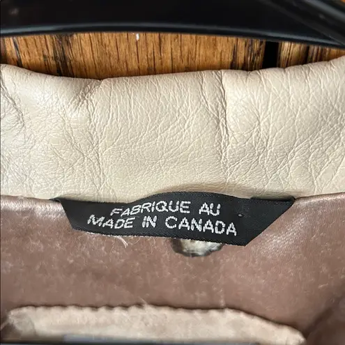 Bod + Christensen Light Tan Cream Suede Leather Jacket coat Long Women’s Medium Brown