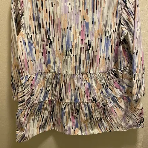 COS Watercolor Tiered 3/4 Length Sleeve Blouse Size 40