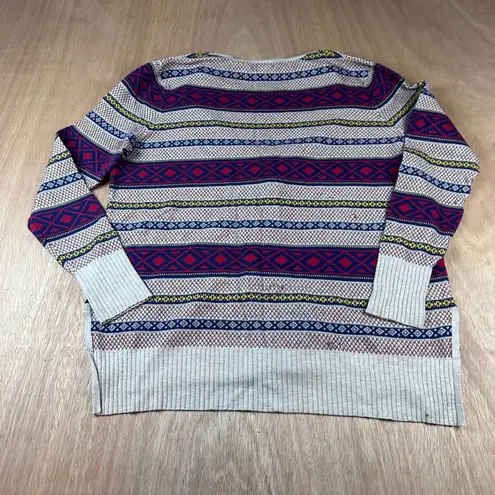 Mossimo Supply Co Cardigan Sweater Women’s Medium 100% Cotton Fair Isle