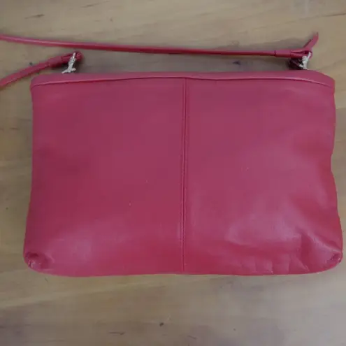 Amanda Smith Vintage Red Leather Crossbody-Shoulder Purse