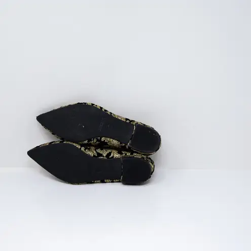 NEW Michele Lopriore Elyse Pointy Loafer Multicolor Brocade Jacquard Flat Shoes