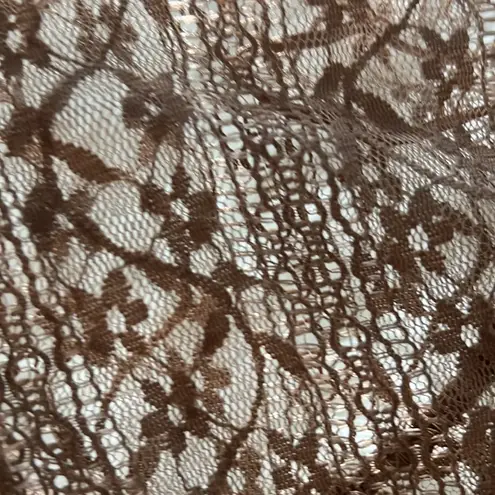 Pure Rebel NWT lace taupe stretchy top Tan