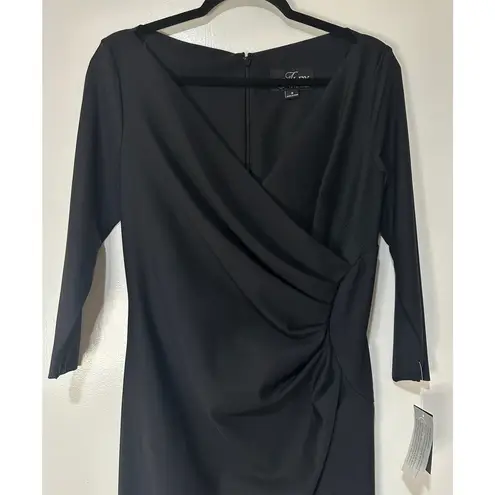 Alex Evenings V-Neck Evening Gown Black Size 8 NWT Elegant Special Occasion