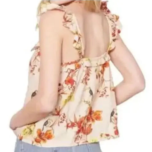 Evereve Char Floral Flutter Tank Size: L Color: Blush Pink Floral Pattern