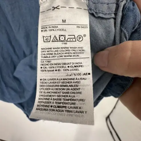 Old Navy  Chambray Shirt Dress  Button Down Medium Lyocell Medium‎ Wash Blue