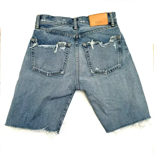 Bermuda Moussy vintage Jean shorts  distressed denim   Japan button fly sz 25