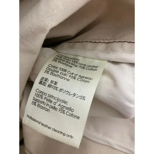 3.1 Phillip Lim Lamb Leather Skinny Pants Black Brown Leopard Print Size 2