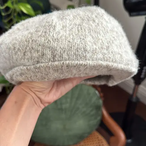 Unbranded Heathered Beige Wool Beret Style Newsboy Hat