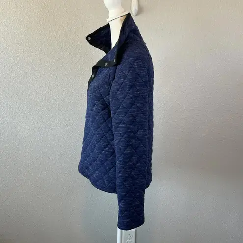 Oiselle Quilted Mockneck Jacket Blue Size Small