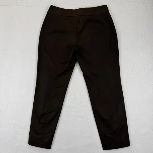 Akris Punto Women's Brown Cotton Blend Stretch Ankle Pants Size 8