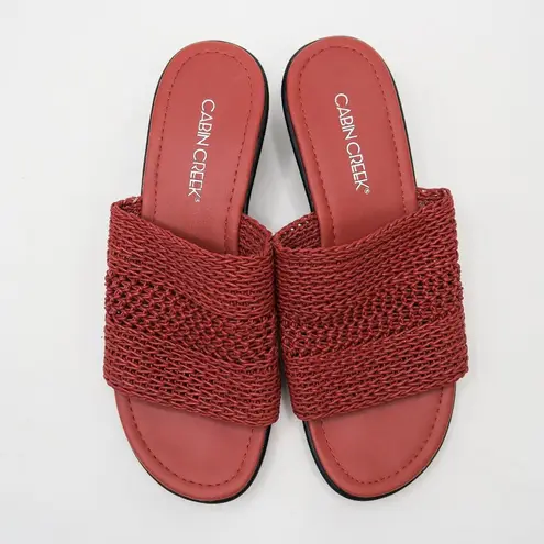 Cabin creek Vintage 90s Red Woven Wedge Sandals