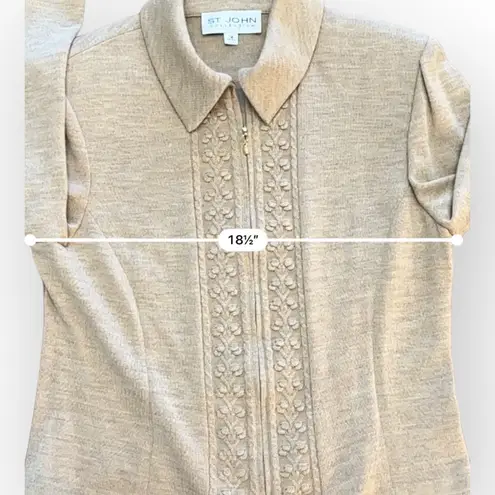 St. John Collection Vintage Knit Cardigan Sweater Blazer Size 12