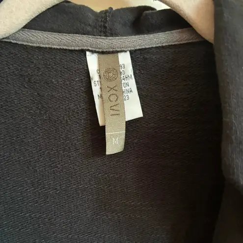 XCVI  Women's Black Cardigan Sweater Jacket 100% Cotton Size Medium