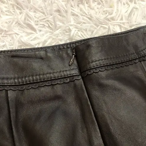 Jaclyn Smith  Vintage Leather Skirt Brown Size 8