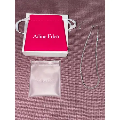 By Adina Eden Thin Tennis Choker in Silver One Size New Womens Necklace