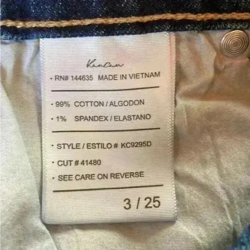 Kancan blue high rise distressed wide leg jeans in size 25