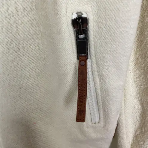 Wanakome Woman's S Cream Kimberly Cowl Neck Long Sleeve Winter Sweatshirt