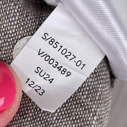 Athleta NEW  Retreat 100% Linen High Rise Ankle Pants in Pyrite Brown Size Medium