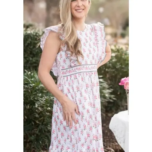 Dondolo Gracie Floral Midi Dress Sz. XS White