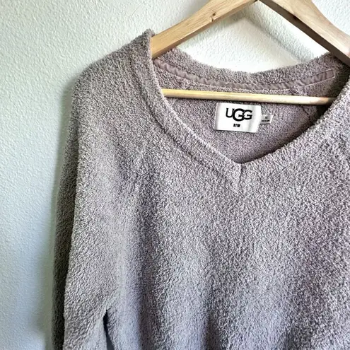 UGG  | Paula Granite Tan Taupe Soft V-neck Pullover Sweater Oversized | Size XS