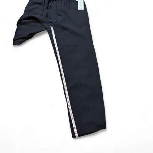 Amanda Smith Vintage High Waist Wide Leg Black Glitter Pinstripe Pants