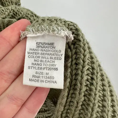 Freelance Boho Cottagecore Raime Crochet Patchwork Knit Vest Women's Medium Green