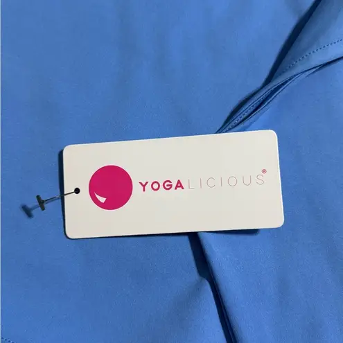 Yogalicious  size XL women’s (set of 2) pure cloud blue and white muscle tanks