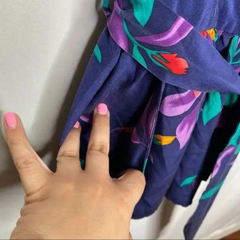 Yumi Kim Blue Floral Tie Waist Leah Romper Small