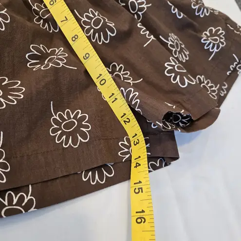 Faithfull the Brand Faithful the brand Anthropologie Eva brown floral shorts paper bag style size 2