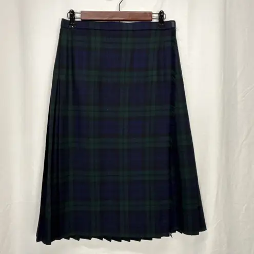Highland Home Industries Vintage Black Watch Tartan Plaid Wool Kilt Size 14