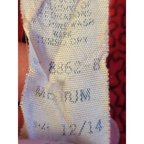 Vintage Fleece Housecoat Robe Loungewear Retro Red & Black Zip Up Women's M Size M