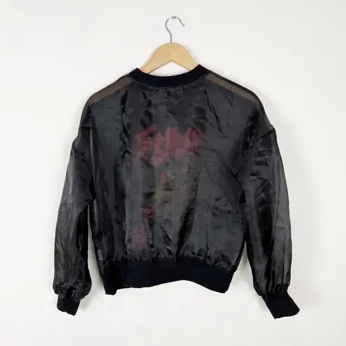 Selkie Sheer Pillow Still Life Ghosted Pullover in Black Size XS