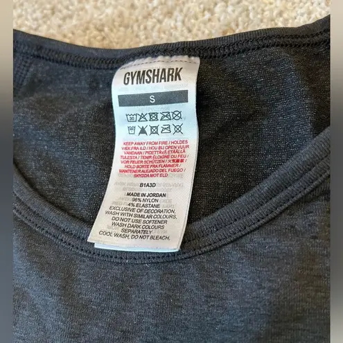 Gymshark Vital Seamless 2.0 Long Sleeve Crop Top - Black Marl