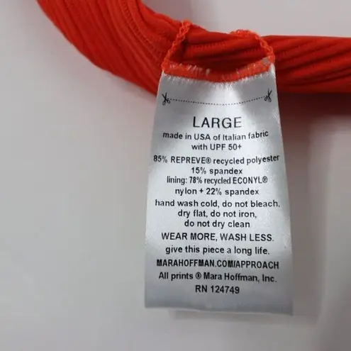 Mara Hoffman NEW Kay Low Rise Bikini Bottom, Orange, Large