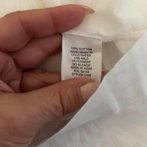 Raga White Navy Embroidered Tunic Cover Up