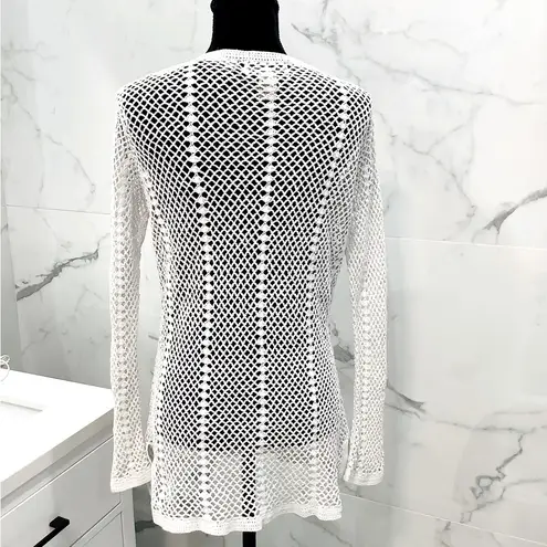Women’s crochet tunic/ cover up🌹 White Size M