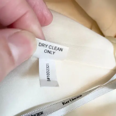 Kay Unger Floral Strapless Dress Waistband Detail 8 Lined Garden Party Aesthetic