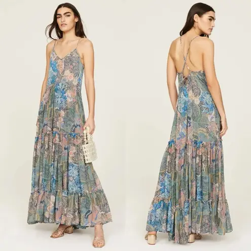 MISA Los Angeles Kali Maxi Dress in Patchwork Batik