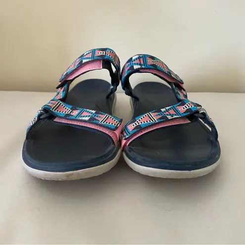 Teva Terra Float Sandals size 10 Pink Blue Tribal Straps Lightweight Hiking