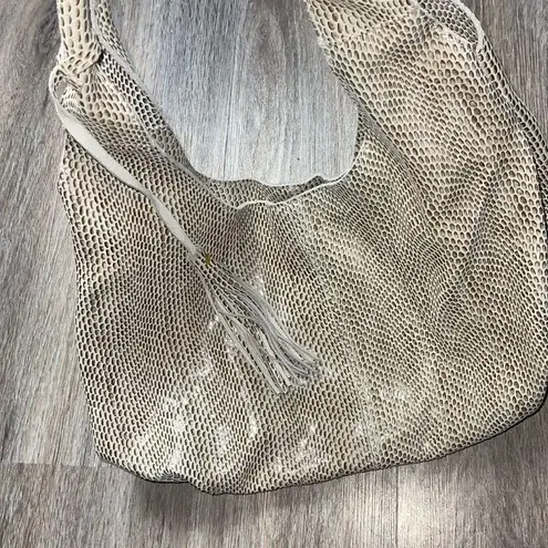 Maxine Couture Mamba Hobo Snakeskin Embossed Leather Handbag