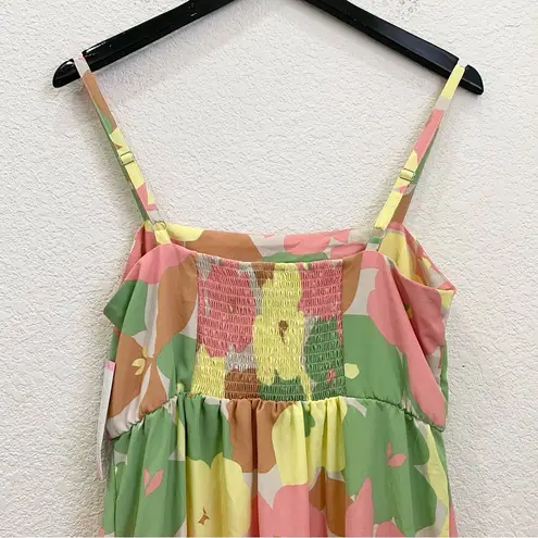 Sanctuary SOCIAL STANDARD by  Smocked Back in Fiesta Floral Summer Dress Size S