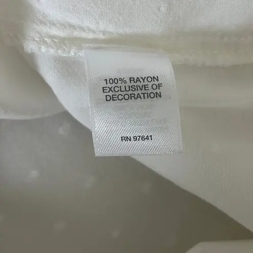 J Jill Women Top XS Ivory Swiss Dot Button Up Cottagecore Fairy Whimsy Office