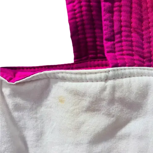 Julia Pinkham Vintage Parrot Pink and White Tote Bag Purse