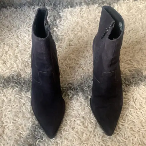 Ash | Jasmine Navy Blue Suede Bootie Wedge 37