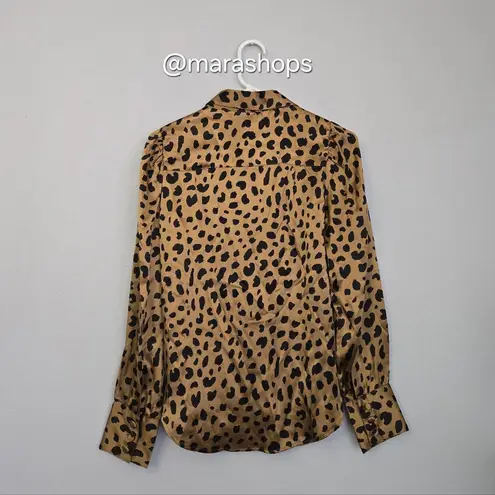 DL1961 x Marianna Hewitt Chambers St. Silk Top In Leopard Print