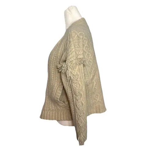 Madewell  Cableknit Fringe Cardigan Sweater Women S Open Merino Wool Fisherman