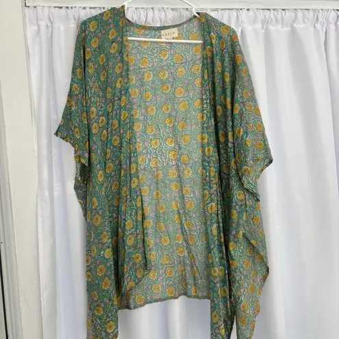 Maelu Kimono Womens One Size Ethically Made Lightweight Floral Chic Size M