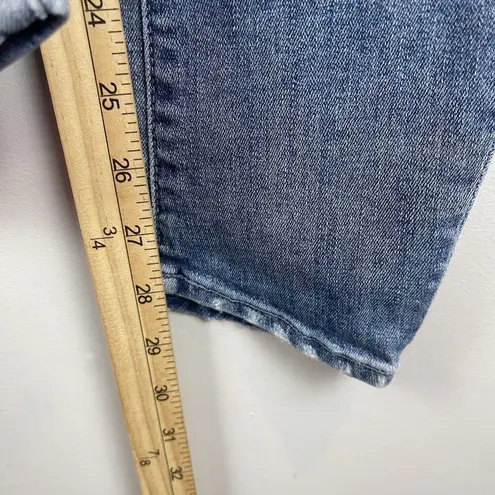 MOTHER The Looker Cut it Out Jean Size 24 Blue Skinny Distressed Casual Denim