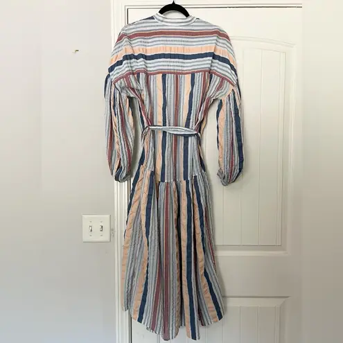 Ulla Johnson  Selvi Striped Midi Dress in Sky